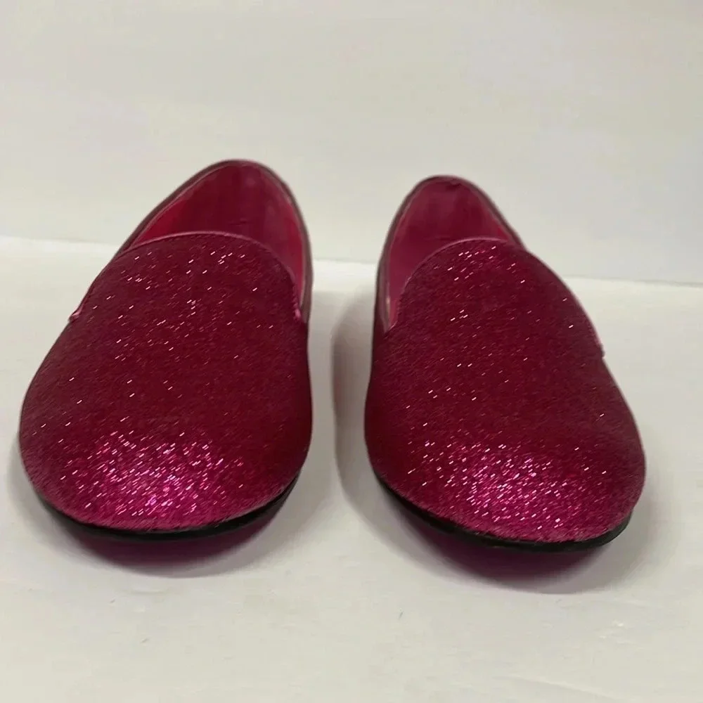 Twiggy London Pink Glittery Wide Width Taylor Swift Flats